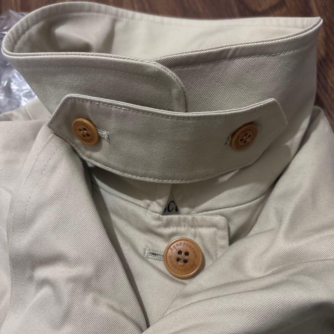 【Aquascutum】ステンカラーコート　裏地チェック【3F】イングランド製