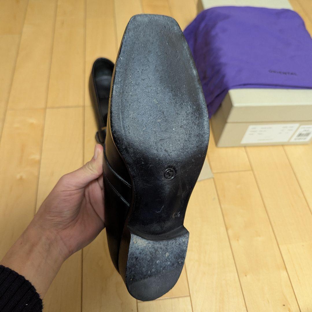 ORIENTAL ブラック ローファー バックル付き　24.5--6.5