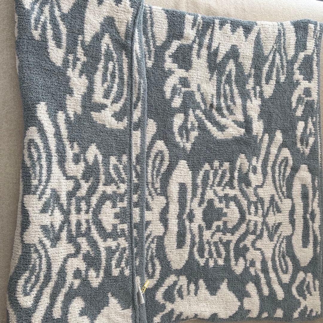 KASHWERE カシウェア　ダマスク ブランケット Silver/Cream