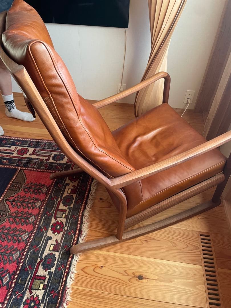 マスターウォールMASTERWAL ロッキングチェア　ブラウンレザー