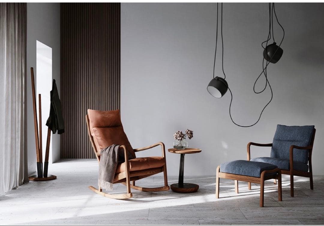 マスターウォールMASTERWAL ロッキングチェア　ブラウンレザー