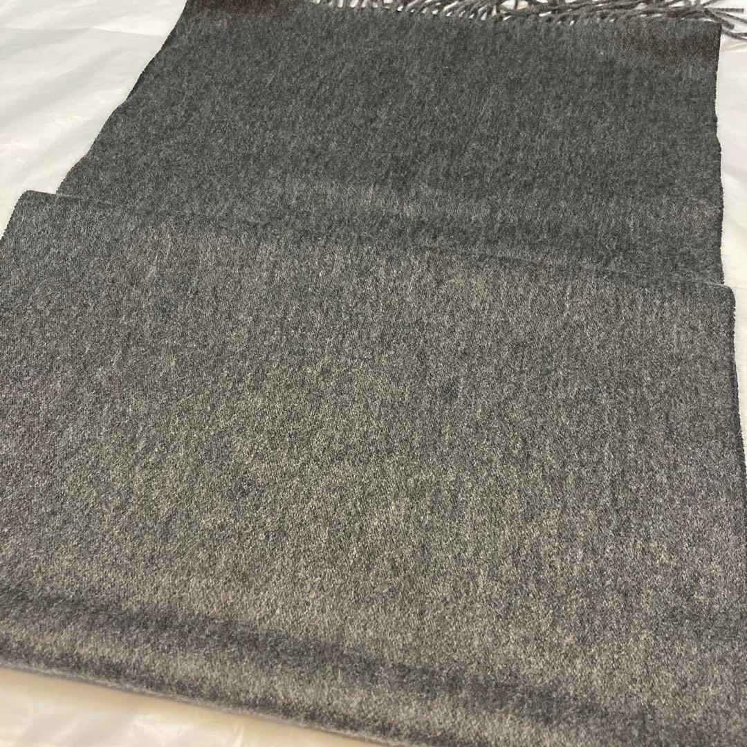 極美品 トゥモローランド カシミヤ100％ リバーシブル マフラー ブラック