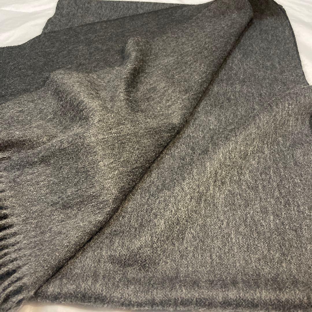 極美品 トゥモローランド カシミヤ100％ リバーシブル マフラー ブラック