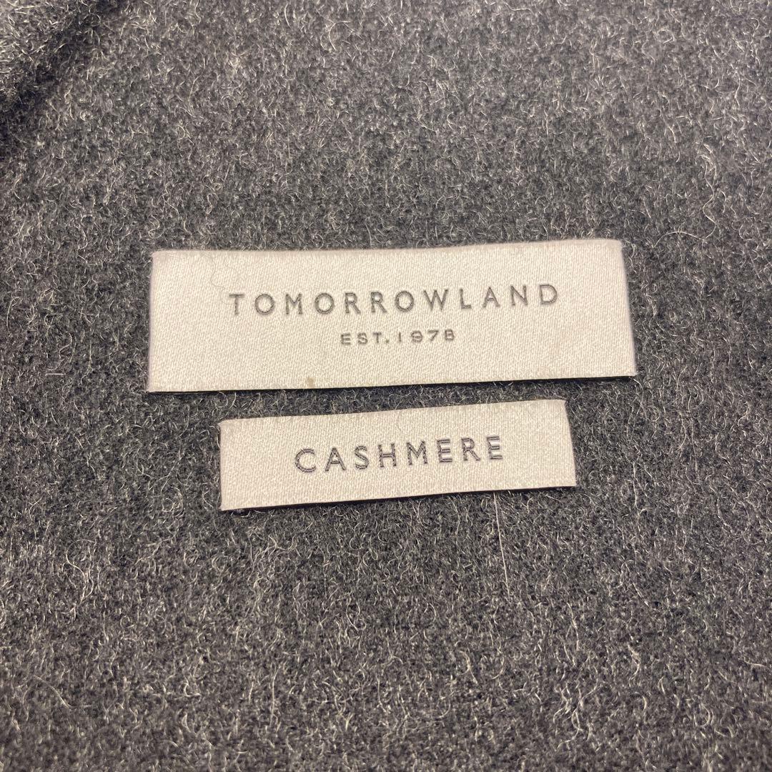 極美品 トゥモローランド カシミヤ100％ リバーシブル マフラー ブラック