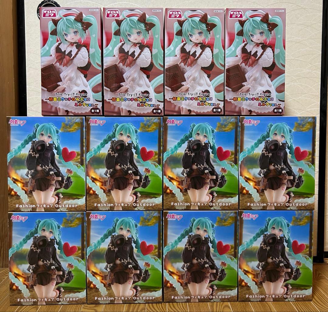 最新作　プライズフィギュア　初音ミク チロルチョコ outdoor 12点