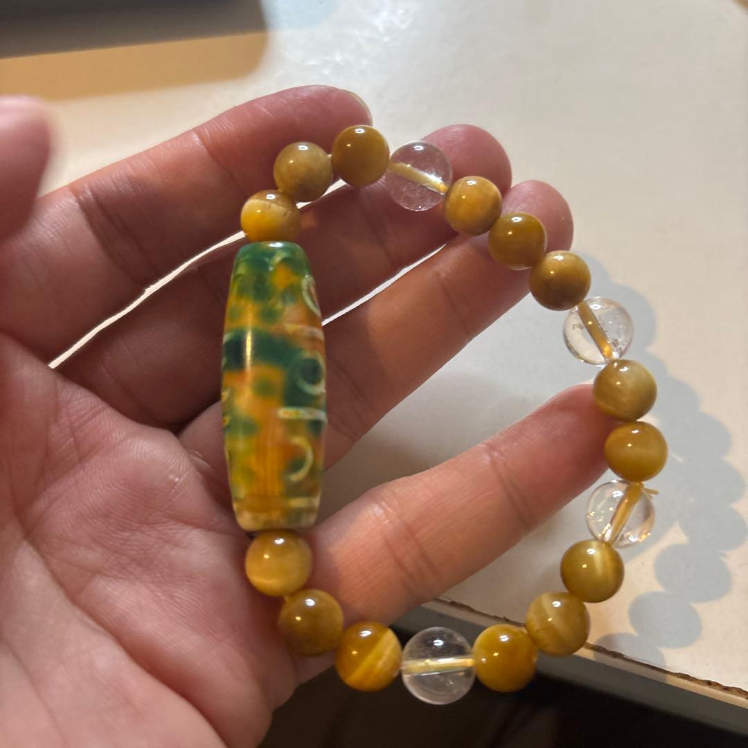 すんごい！仕事運！九眼天珠と水晶！色珍しい！ズーンとくる！