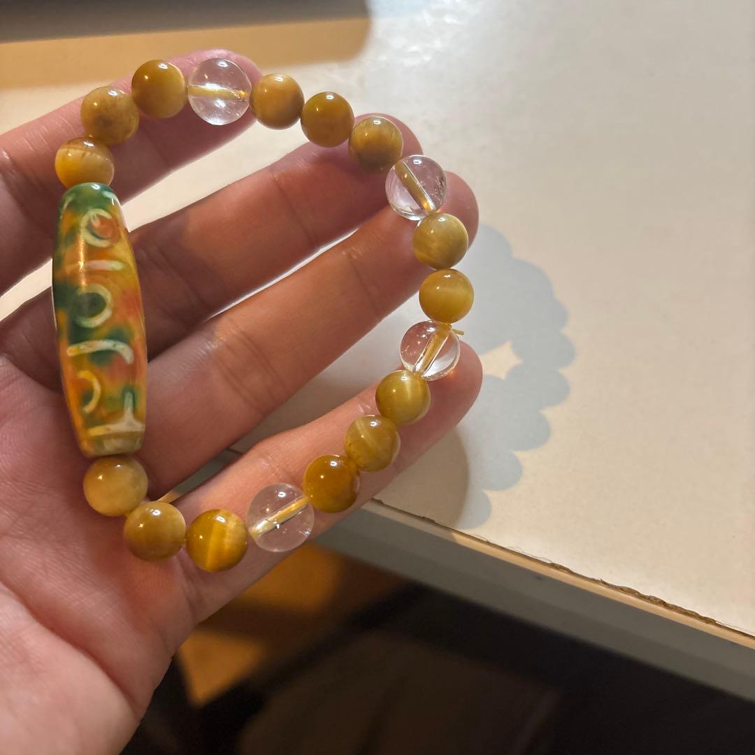 すんごい！仕事運！九眼天珠と水晶！色珍しい！ズーンとくる！