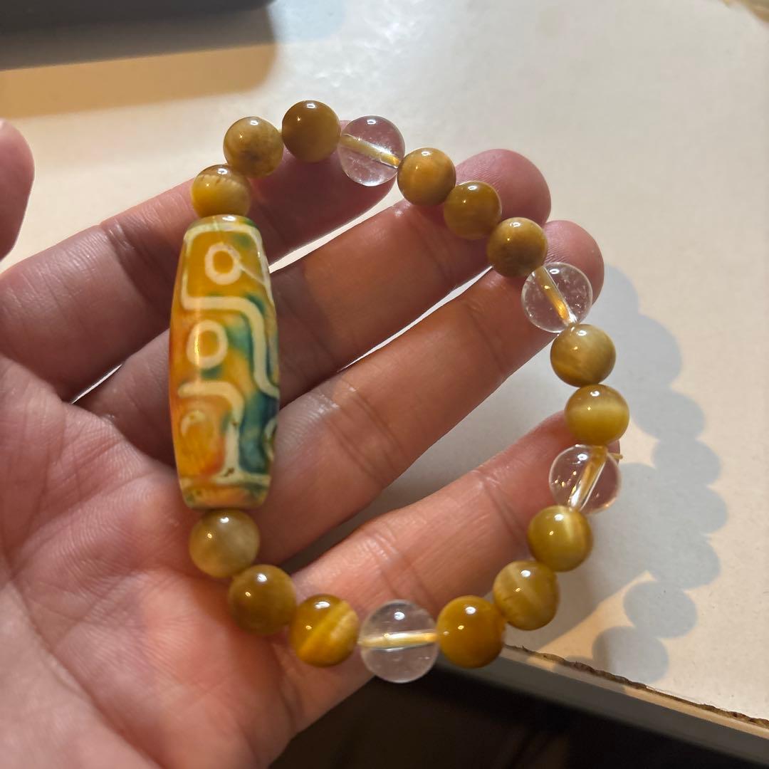 すんごい！仕事運！九眼天珠と水晶！色珍しい！ズーンとくる！