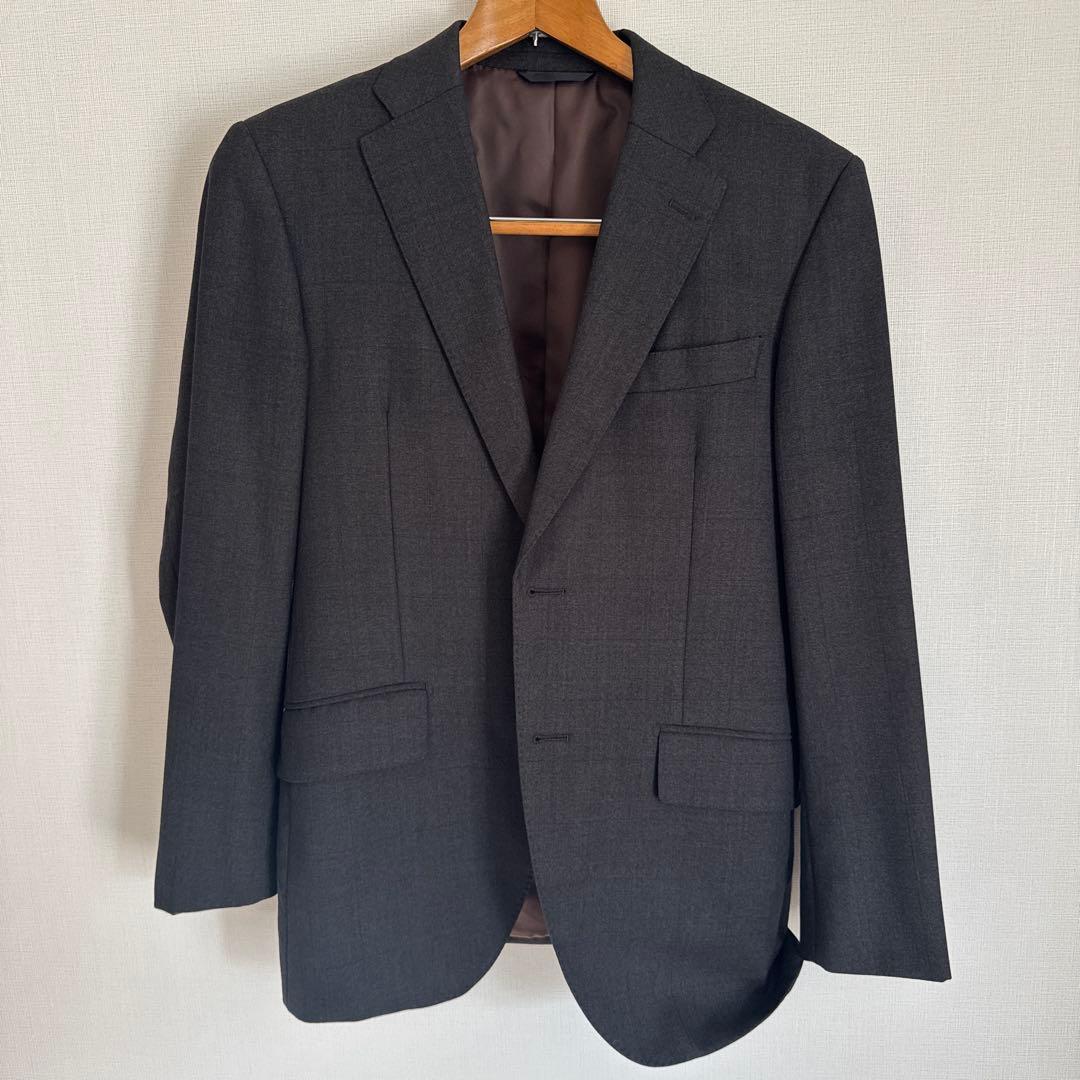 【極美品】麻布テーラー 3ピーススーツ ブラウン 180cm/70kg前後の方