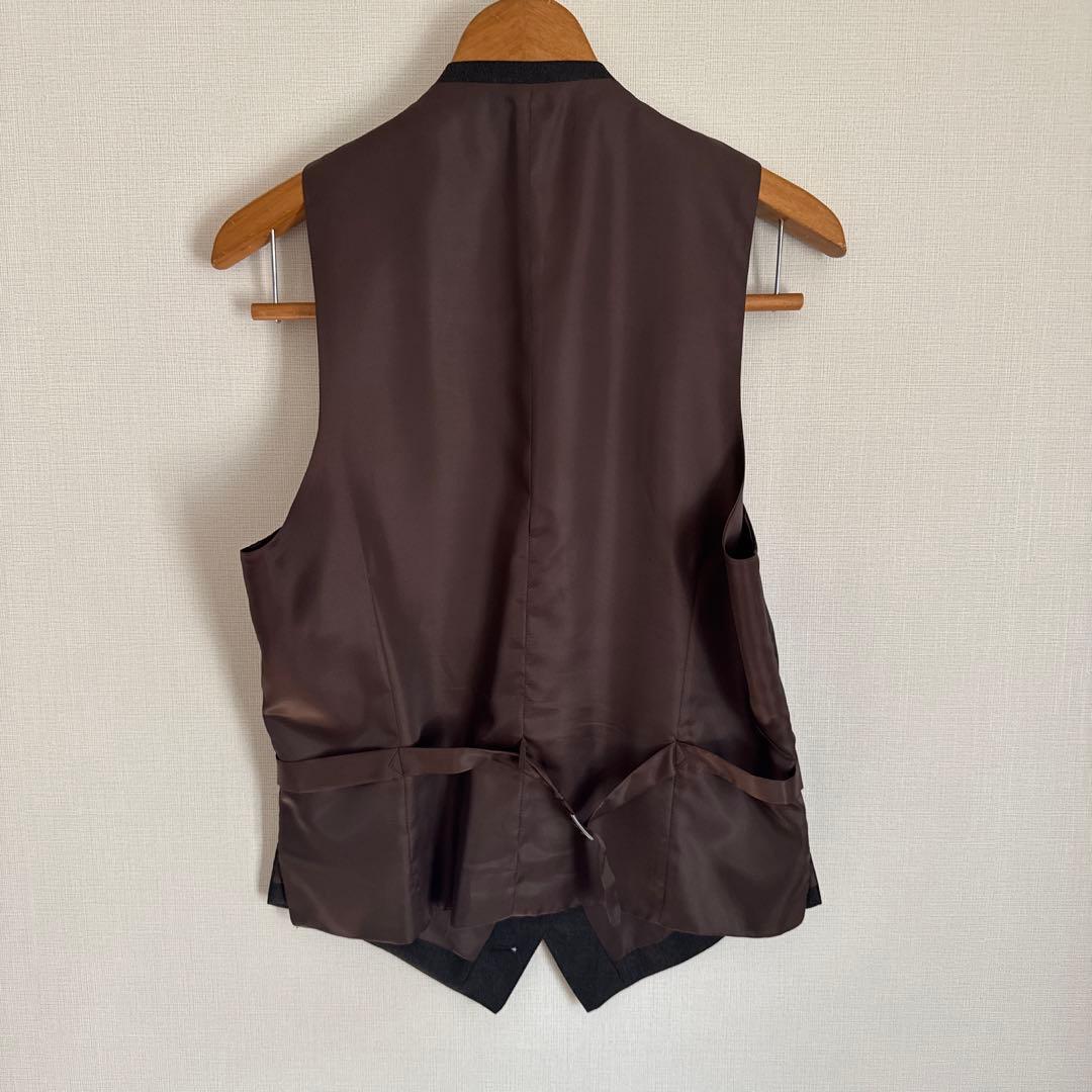 【極美品】麻布テーラー 3ピーススーツ ブラウン 180cm/70kg前後の方