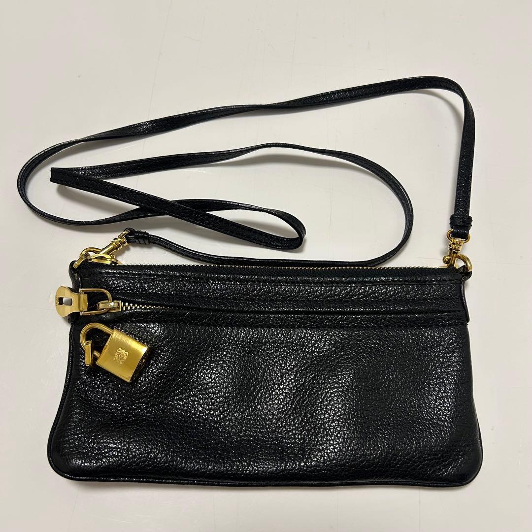 LOEWE ロエベ パドロック ミニショルダーバッグ （ブラック）