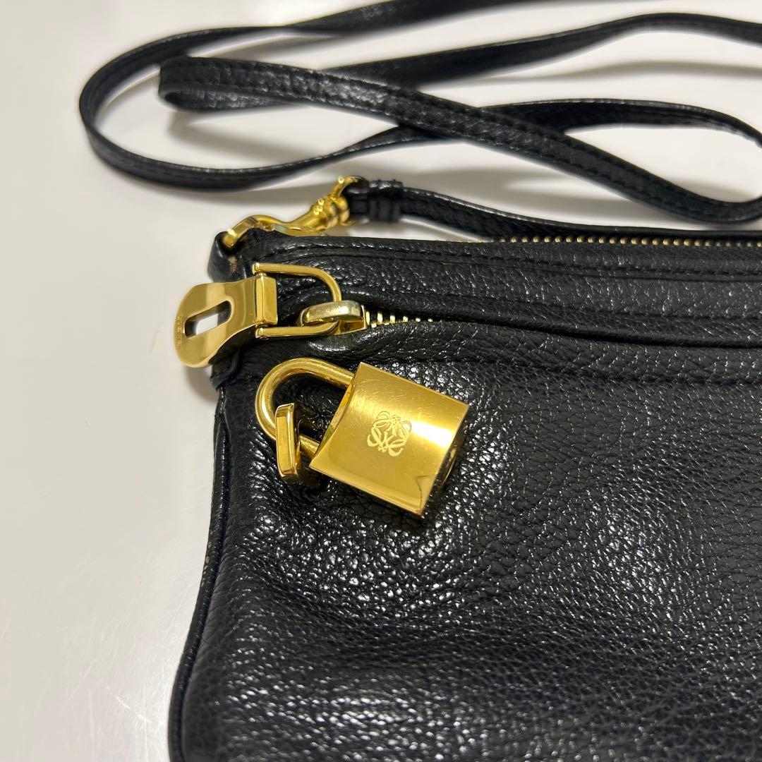 LOEWE ロエベ パドロック ミニショルダーバッグ （ブラック）