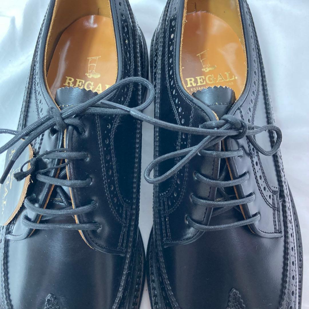 未使用 REGAL リーガル　ウイングチップ　外羽根　25EE 黒　2589