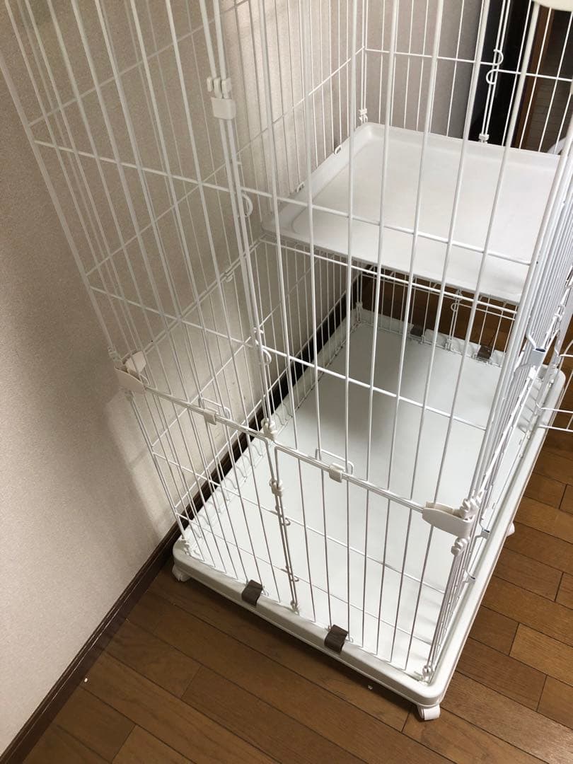 アイリスオーヤマ オリジナルペットケージ 3段 キャスター付 ホワイト