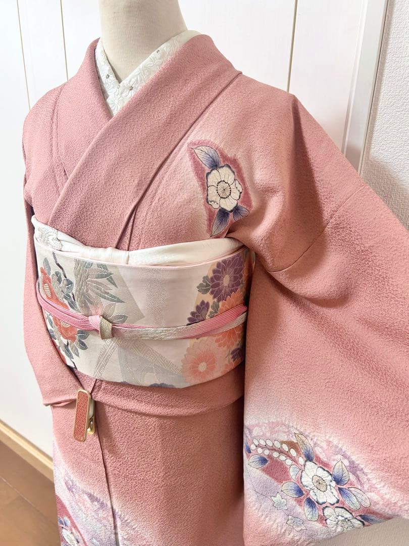 正絹訪問着　人気　辻が花　フルセット4点　卒業式　入学式　七五三　小柄さん