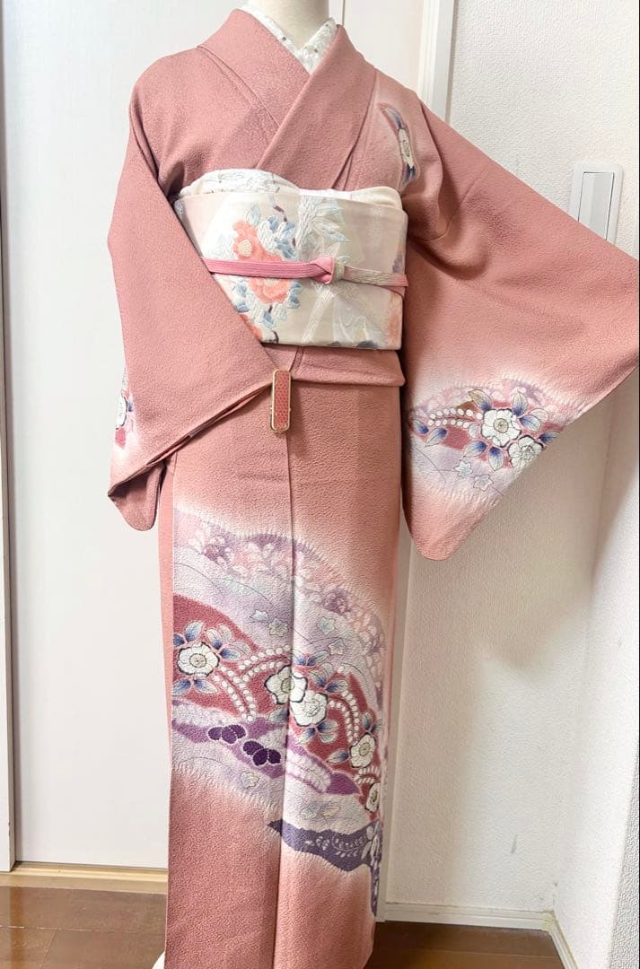 正絹訪問着　人気　辻が花　フルセット4点　卒業式　入学式　七五三　小柄さん