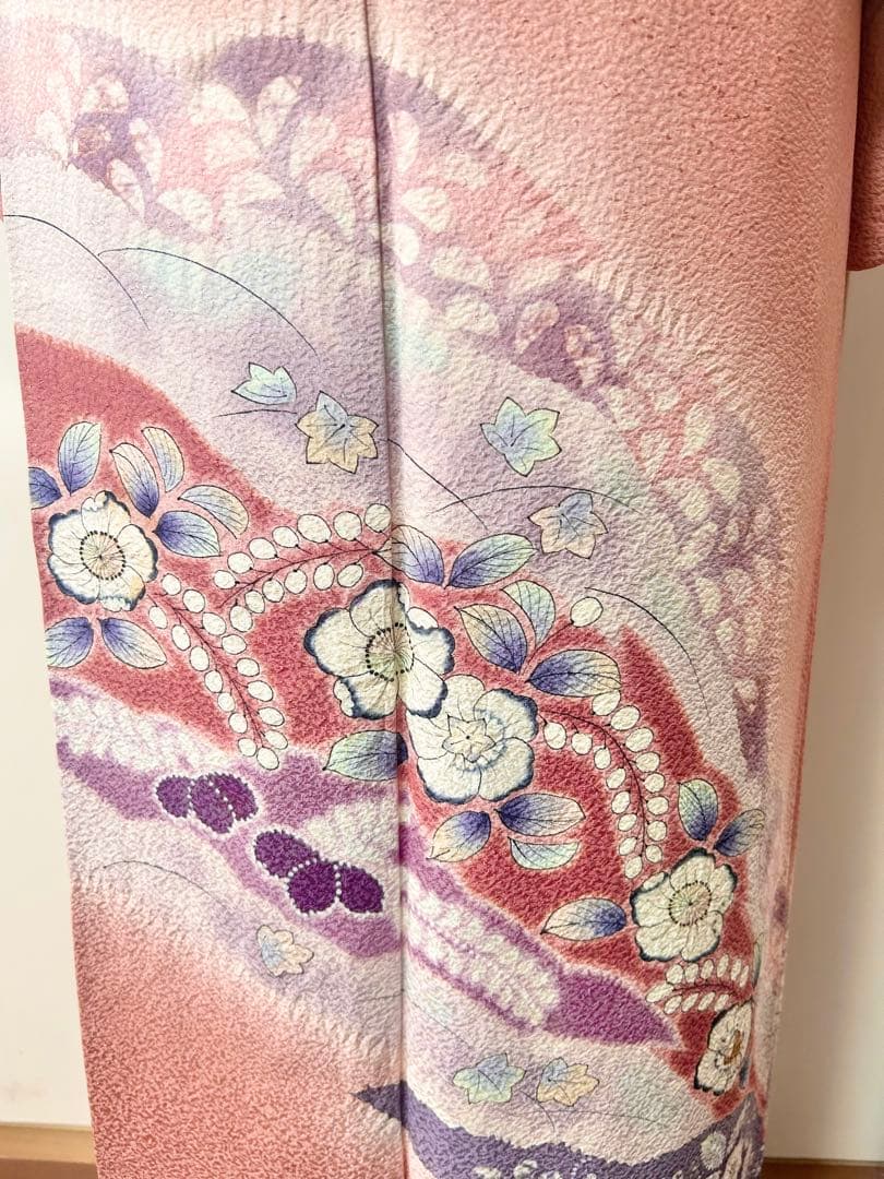 正絹訪問着　人気　辻が花　フルセット4点　卒業式　入学式　七五三　小柄さん