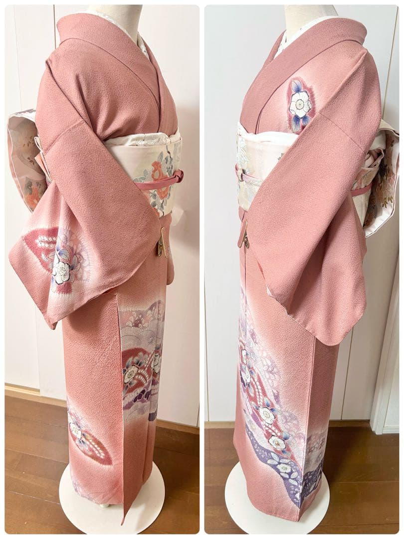 正絹訪問着　人気　辻が花　フルセット4点　卒業式　入学式　七五三　小柄さん