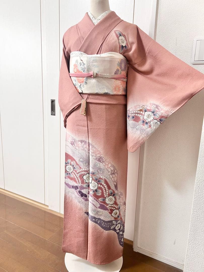 正絹訪問着　人気　辻が花　フルセット4点　卒業式　入学式　七五三　小柄さん