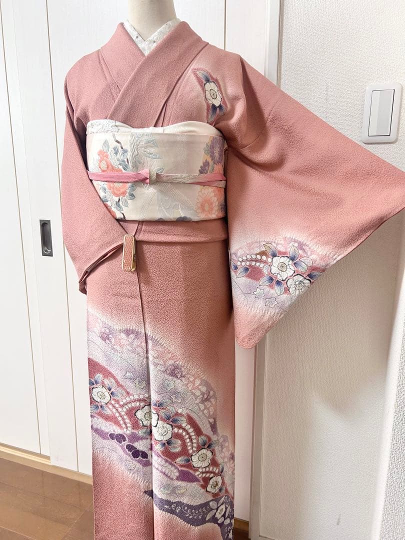 正絹訪問着　人気　辻が花　フルセット4点　卒業式　入学式　七五三　小柄さん