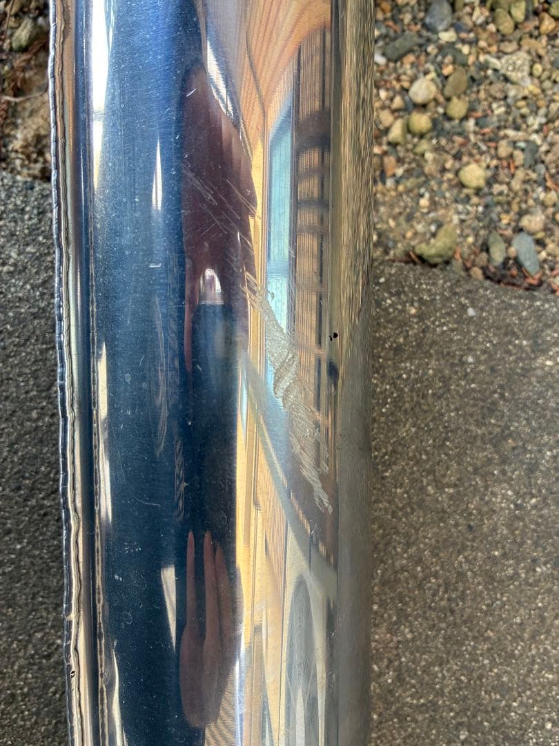 ゼファー750用　MID-KNIGHT モナカマフラー MISTY 鉄管