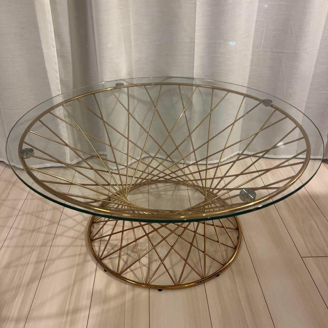 Francfranc マーリアコーヒーテーブル　ガラス天板テーブル 幅80cm