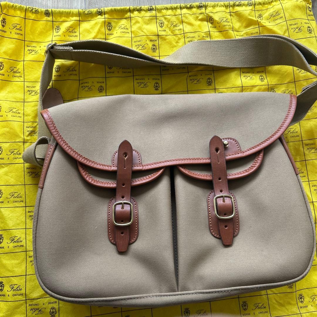 Bradyベージュ キャンバス ショルダーバッグ