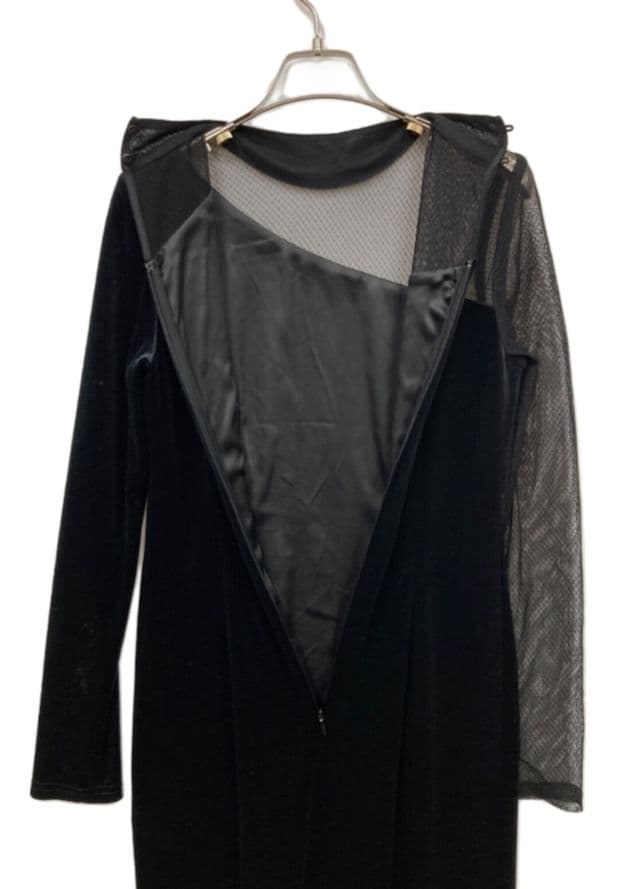 美品　アニュアンス　シアーコンビタイトワンピース