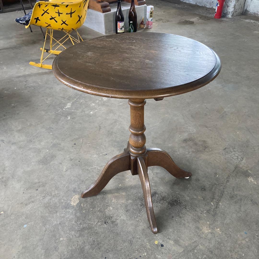 M*M様 天然木 コーヒーテーブル 丸テーブル 木製 直径59.5cm