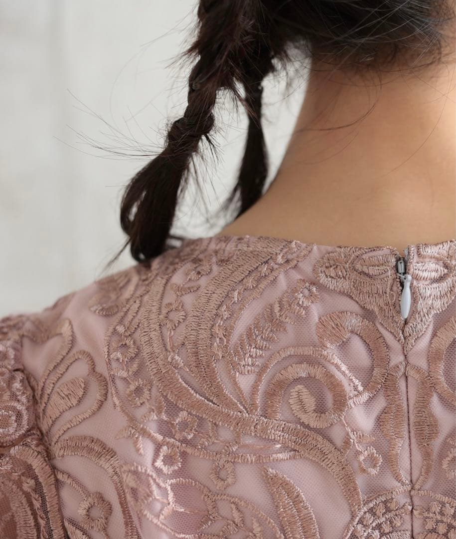 《美品》刺繍レース　オケージョンドレス