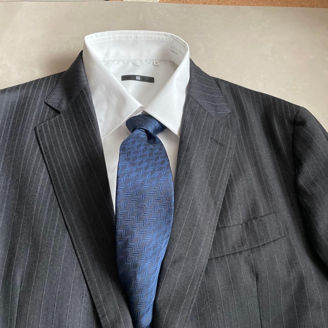 バーニーズニューヨーク ロロピアーナ スーツ グレー ストライプ L相当