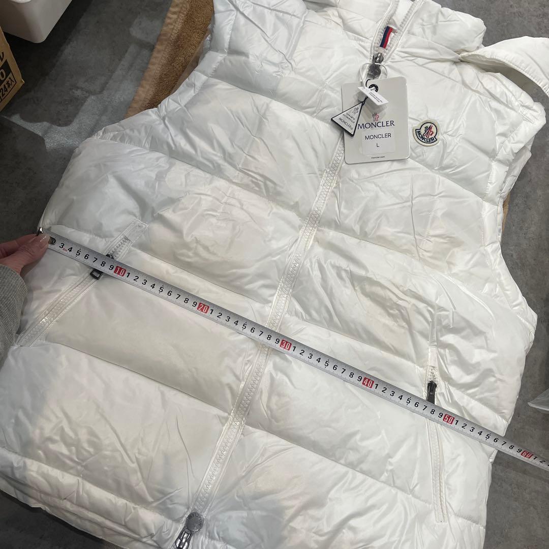 モンクレール　ダウンベスト　メンズ　ホワイト　Lサイズ　一点限り　MONCLER