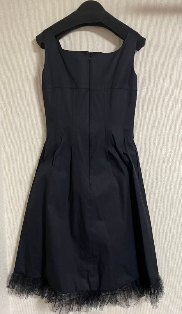 FOXEY ブラック シルク混ドレス 40