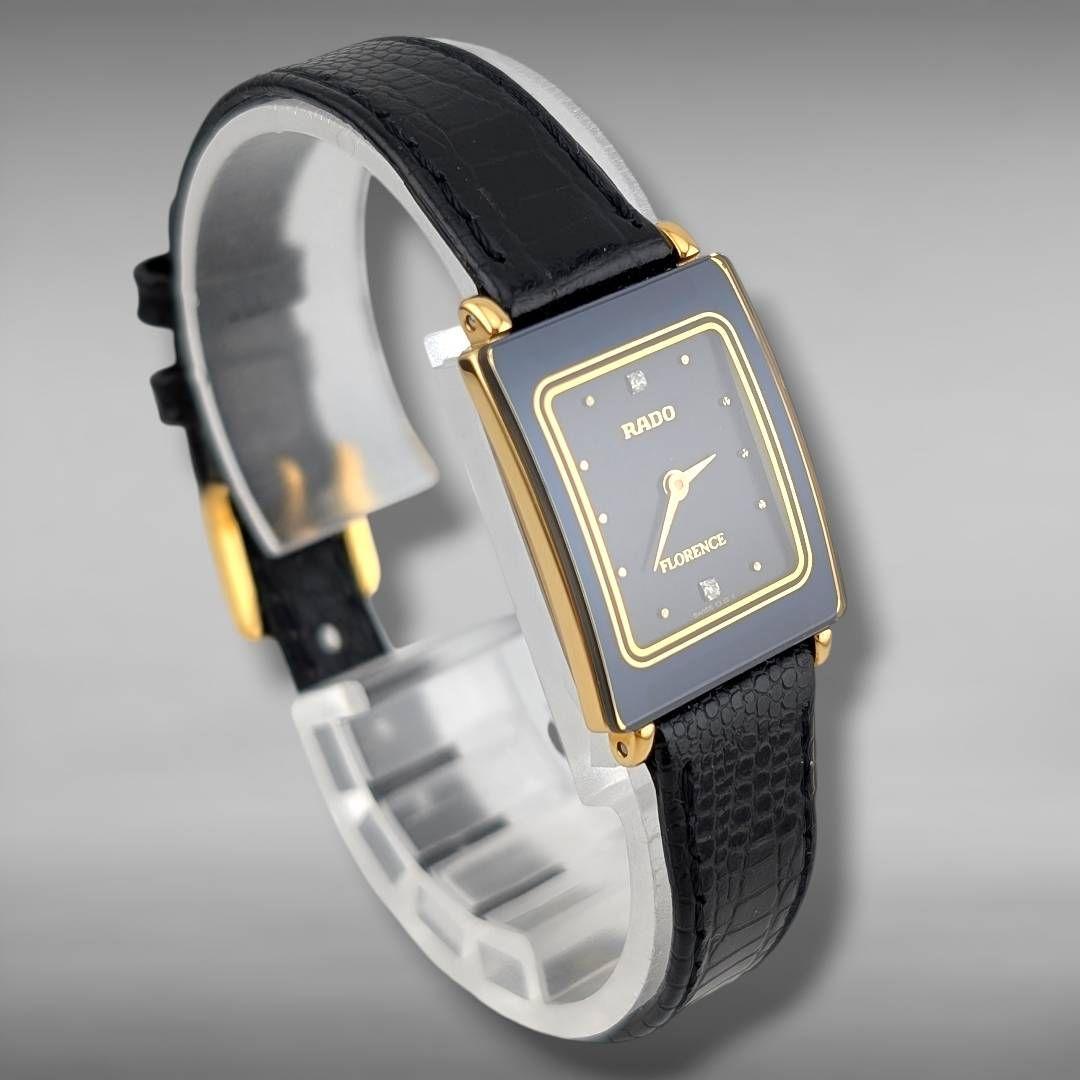 【新品電池・稼働・美品】 ラドー フローレンス 2Pダイヤ サファイアクリスタル