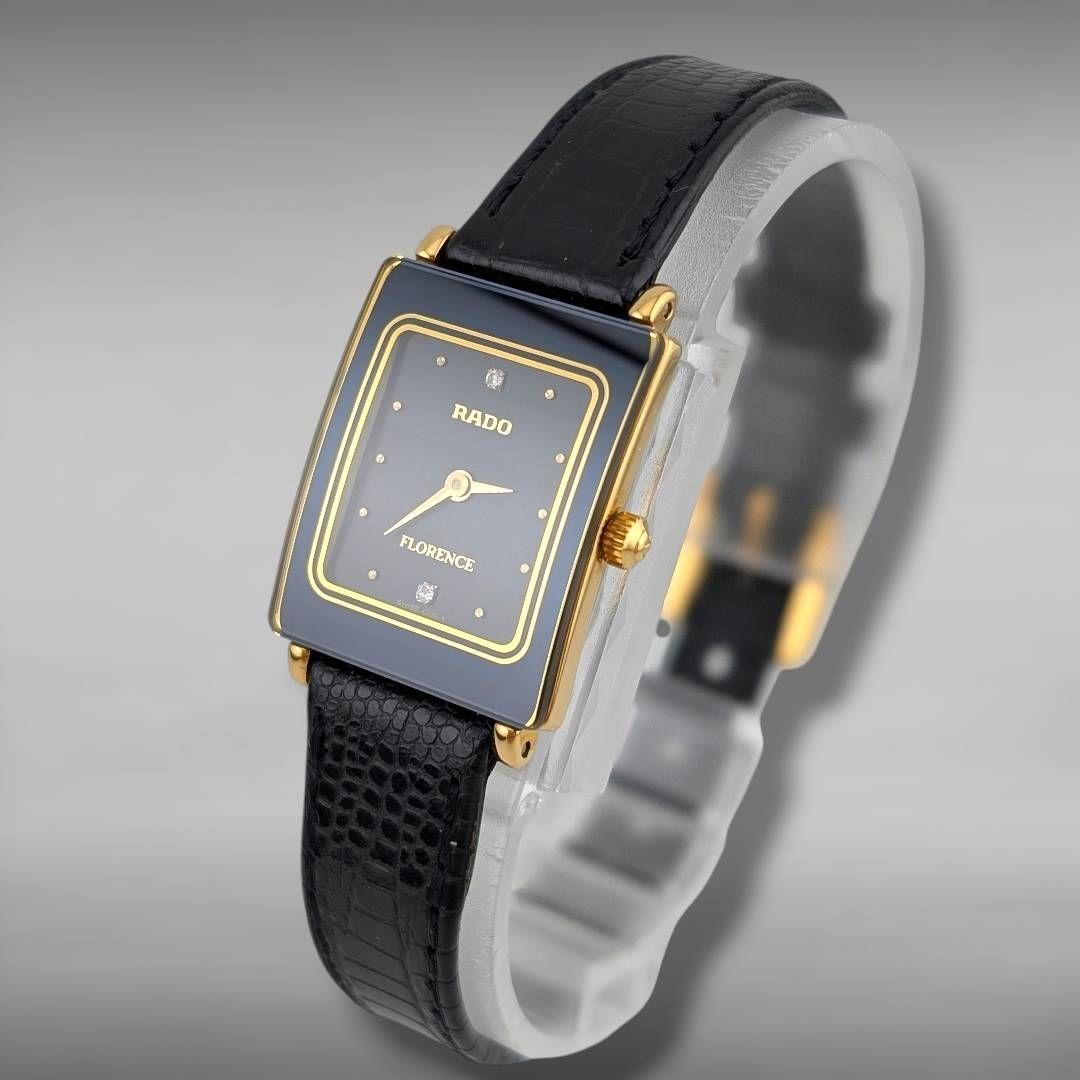 【新品電池・稼働・美品】 ラドー フローレンス 2Pダイヤ サファイアクリスタル