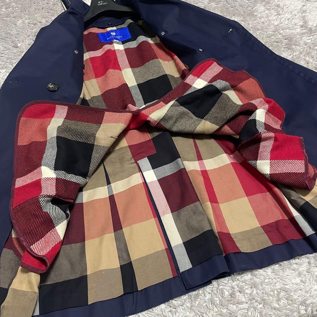 かで ブルーレーベル クレストブリッジ ネイビー トレンチコート 40