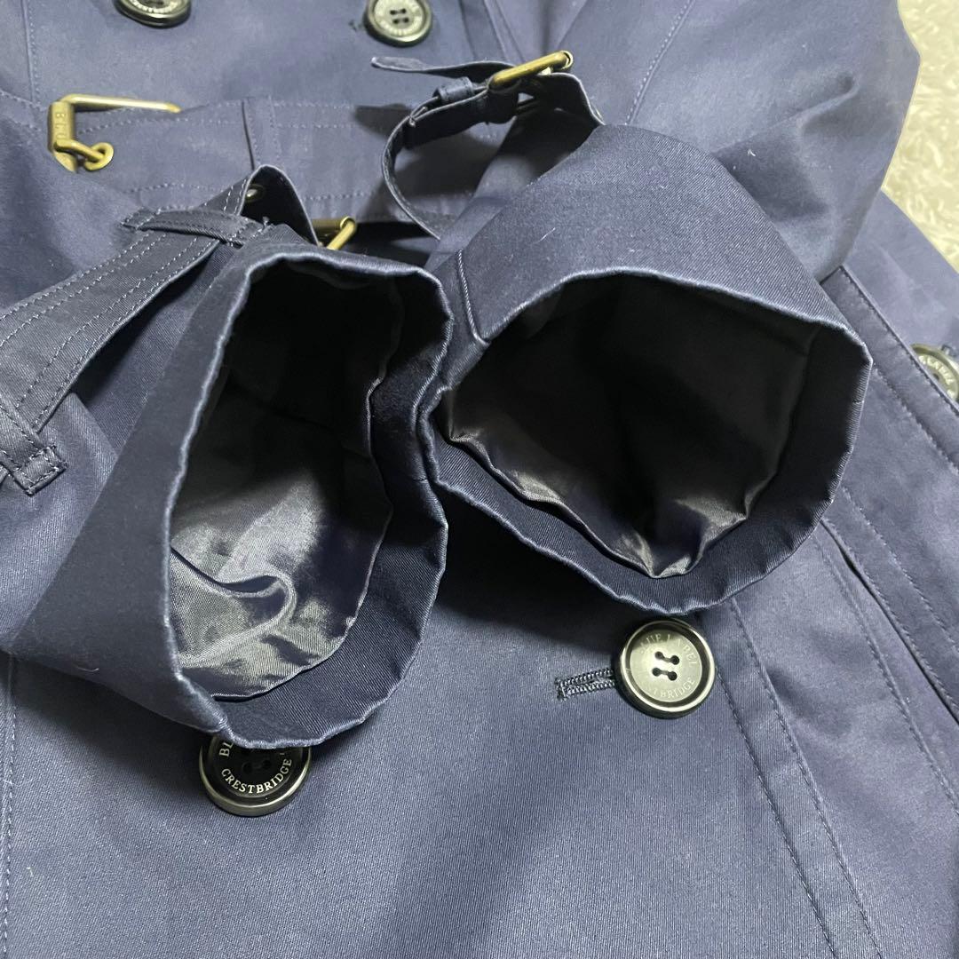 かで ブルーレーベル クレストブリッジ ネイビー トレンチコート 40