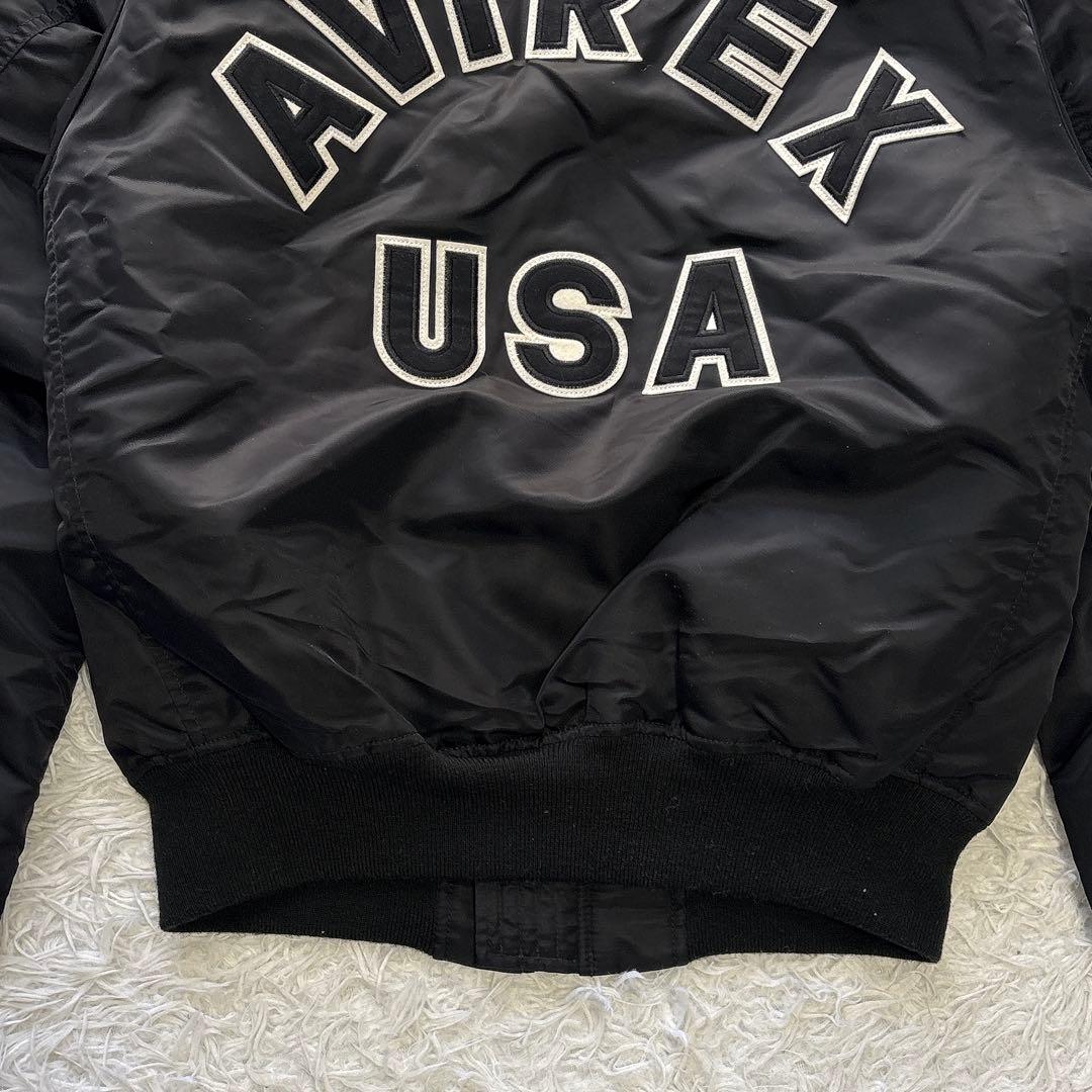 美品✨AVIREX MA-1 フライトジャケット リバーシブル ブラック L