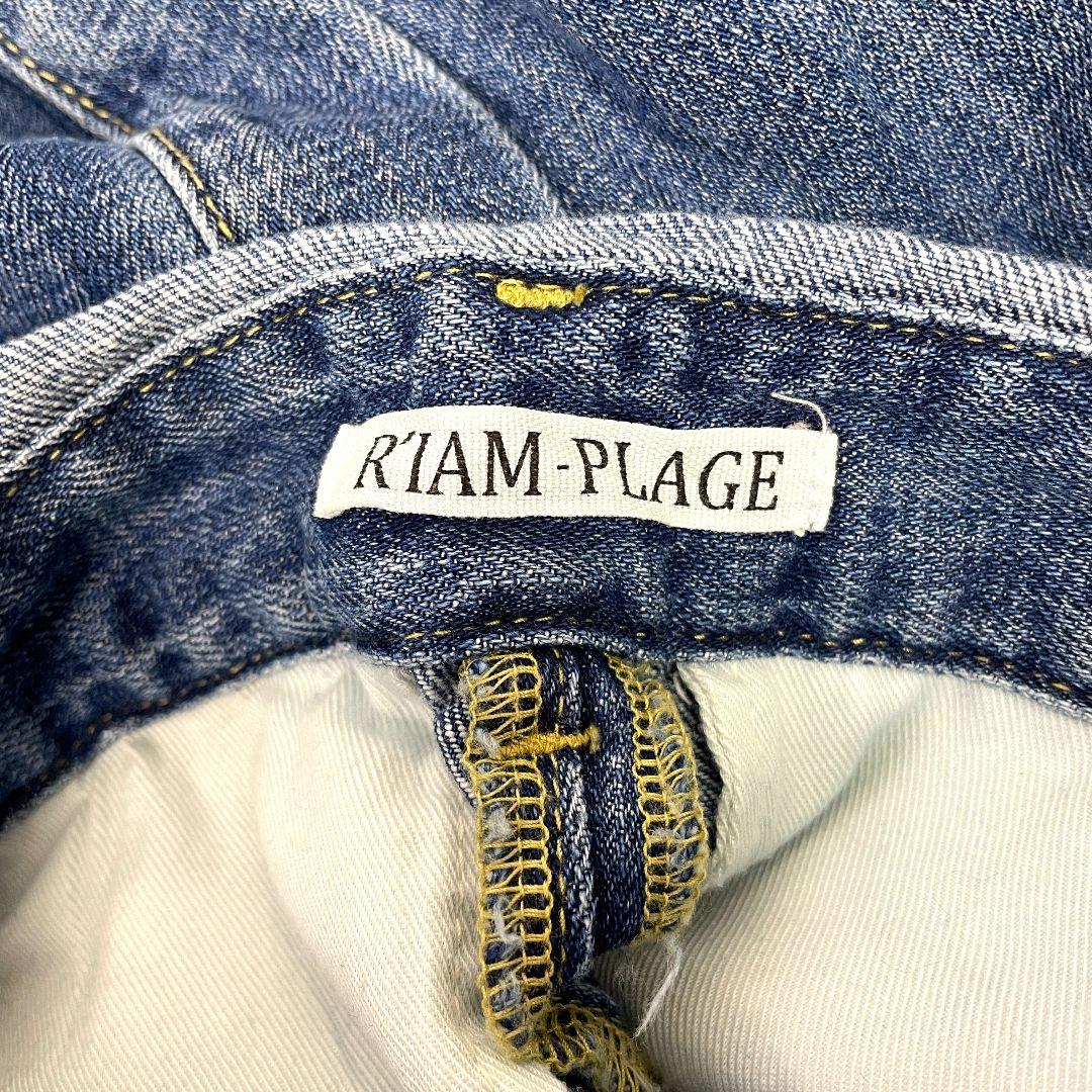 美品 R'IAM-PLAGE デニムオールインワン 36 つなぎ ジャンプスーツ