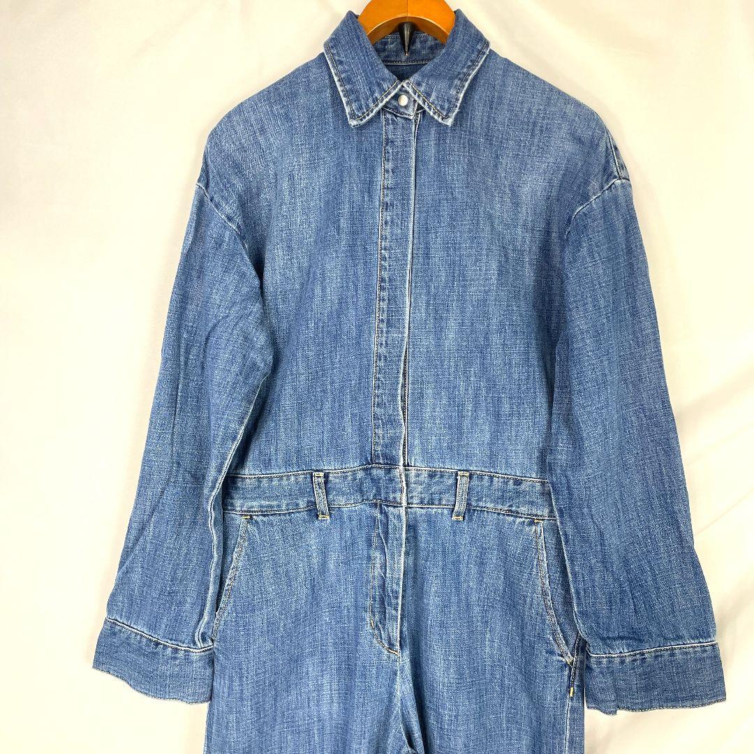 美品 R'IAM-PLAGE デニムオールインワン 36 つなぎ ジャンプスーツ