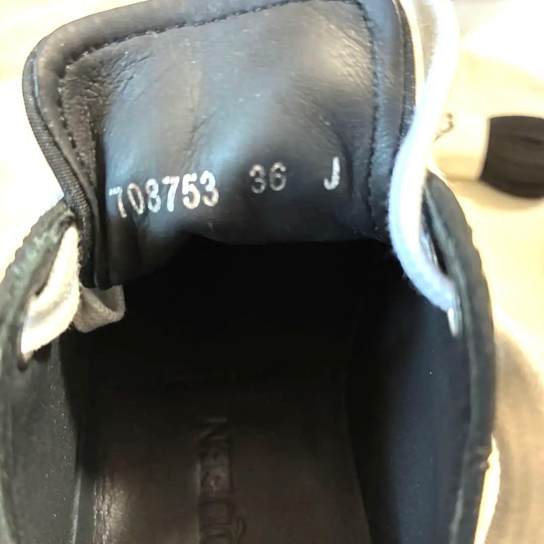 アレキサンダーマックイーン 厚底 レディーススニーカー黒白 23cm新品 正規品