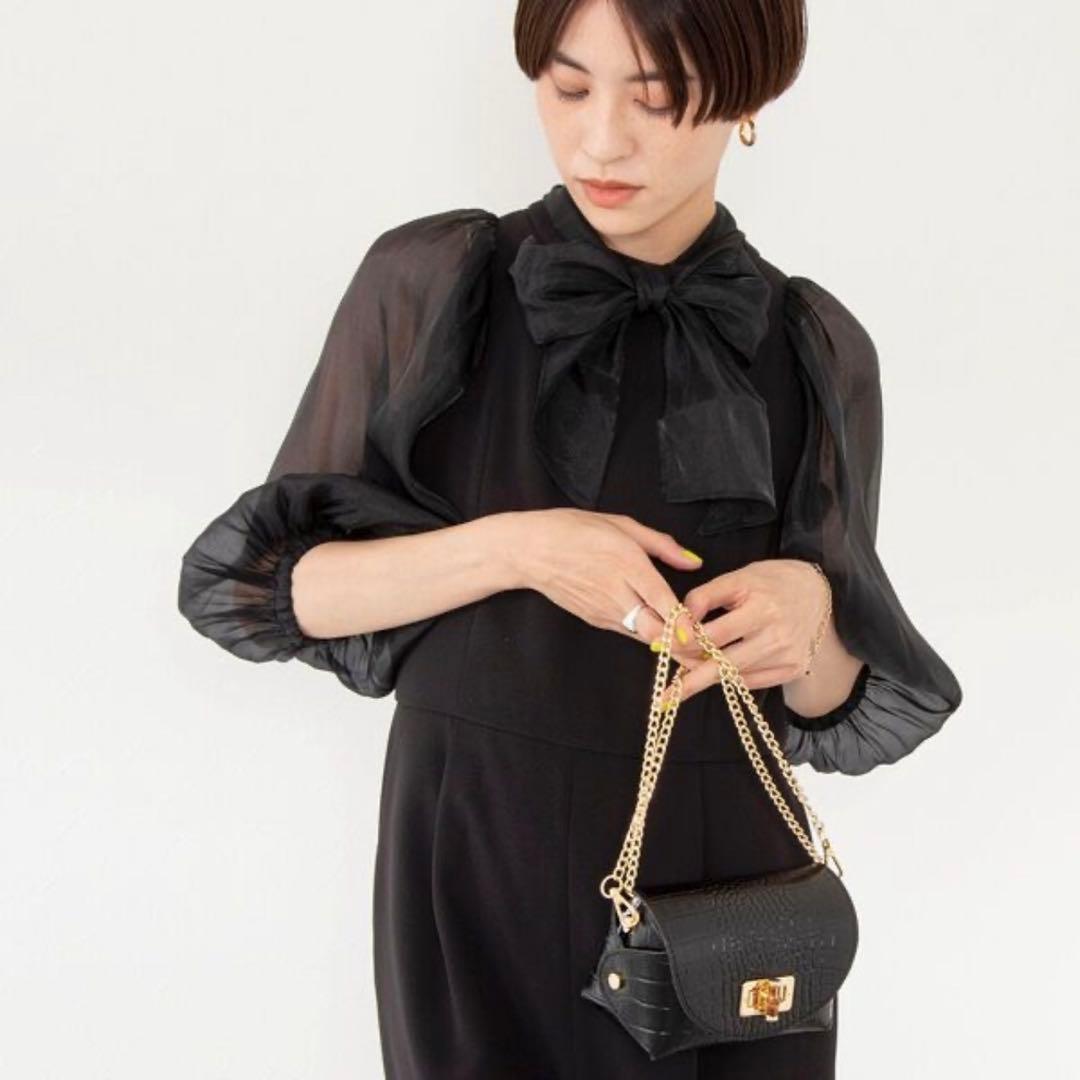 《ノーリーズ》 ボリュームスリーブオールインワン