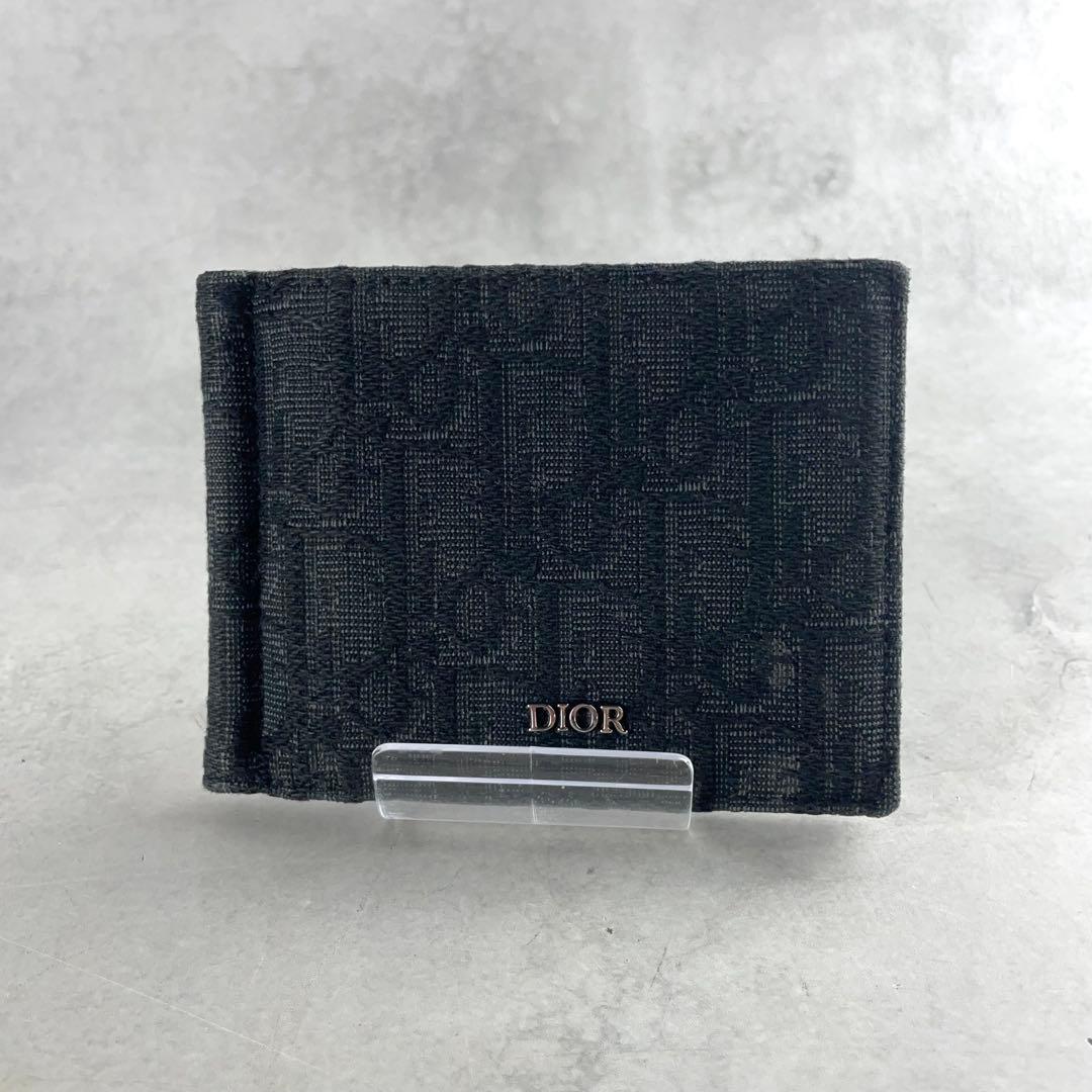 極美品✨ ディオール トロッター柄 オブリーク ロゴ金具 キャンバス ブラック