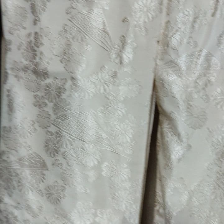 白無垢 菊と扇子柄に唐織 5