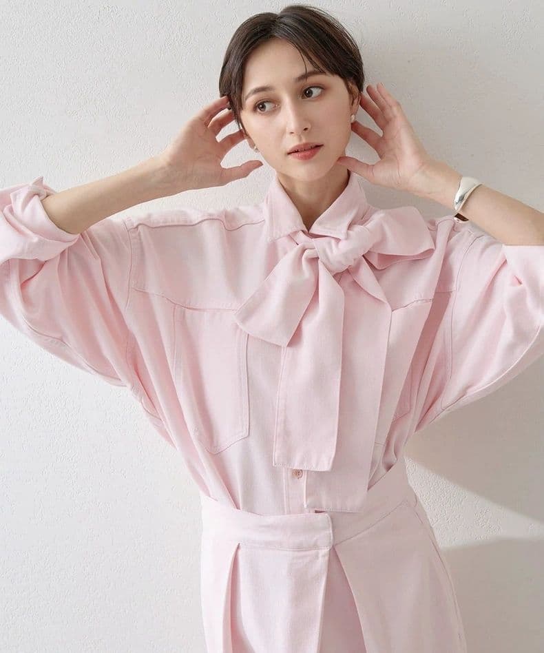 【Whim Gazette】デニムボウタイシャツ