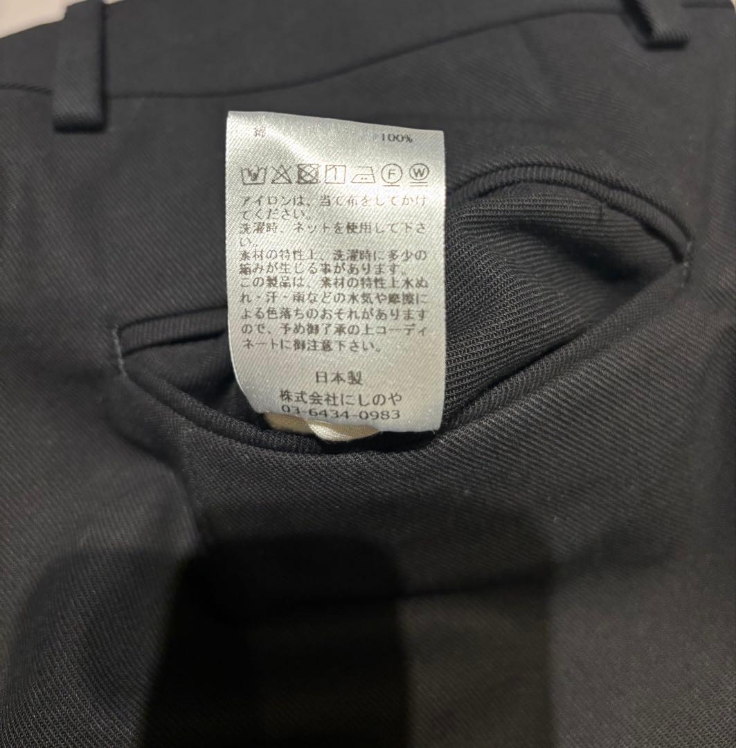 NEAT ブラック スラックス 2プリーツ コットン100 サイズ48