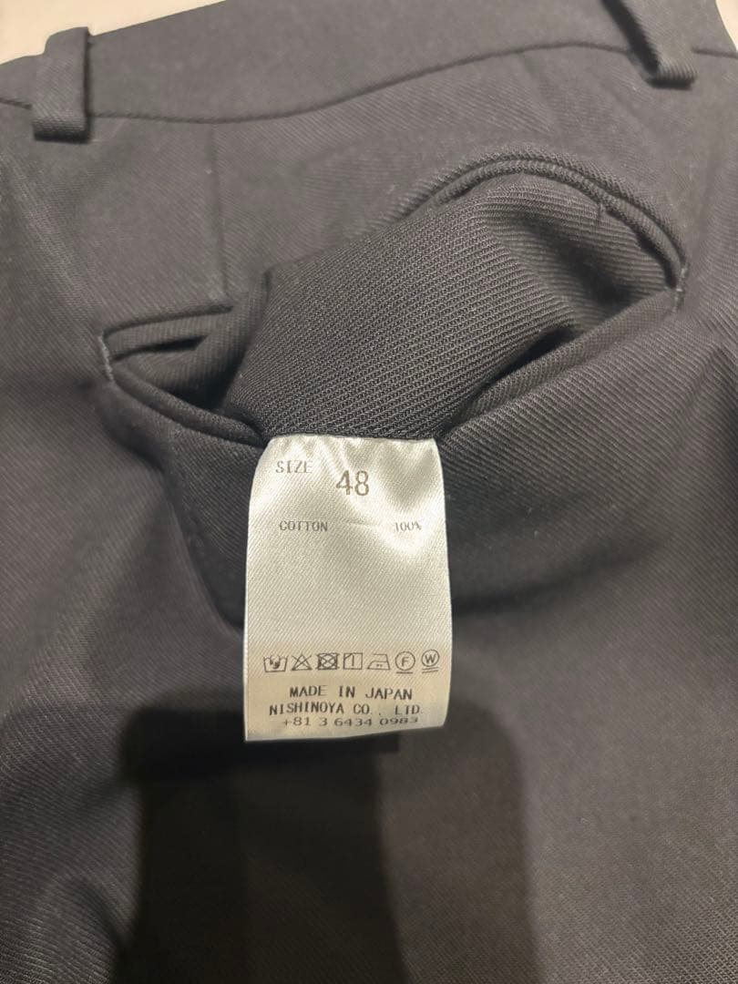 NEAT ブラック スラックス 2プリーツ コットン100 サイズ48