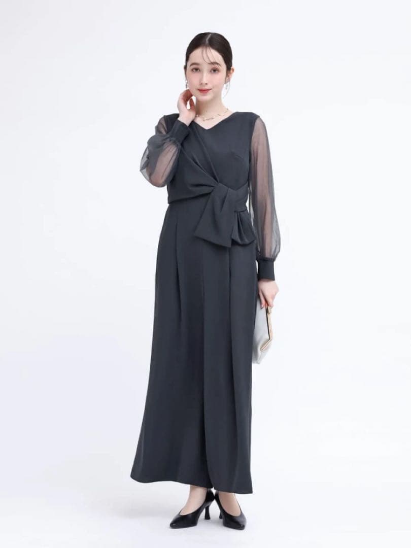 新品　ヤマダヤ　Rire Fete ウエストリボン ロングドレス　パンツ