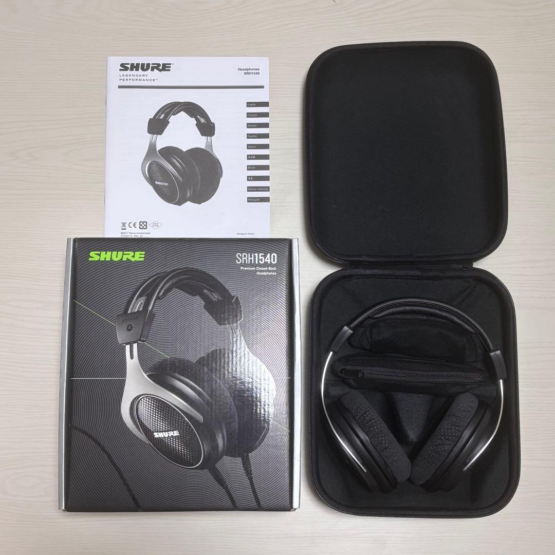 美品SHURE SRH1540 プレミアム・ スタジオ・ヘッドホン 新パッケージ