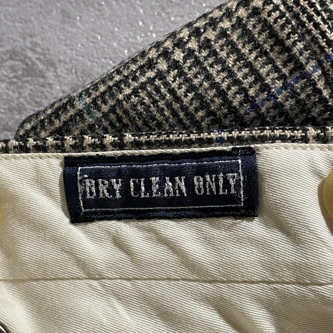 80s ラルフローレン optiジッパー 千鳥格子 イタリア製【W31】